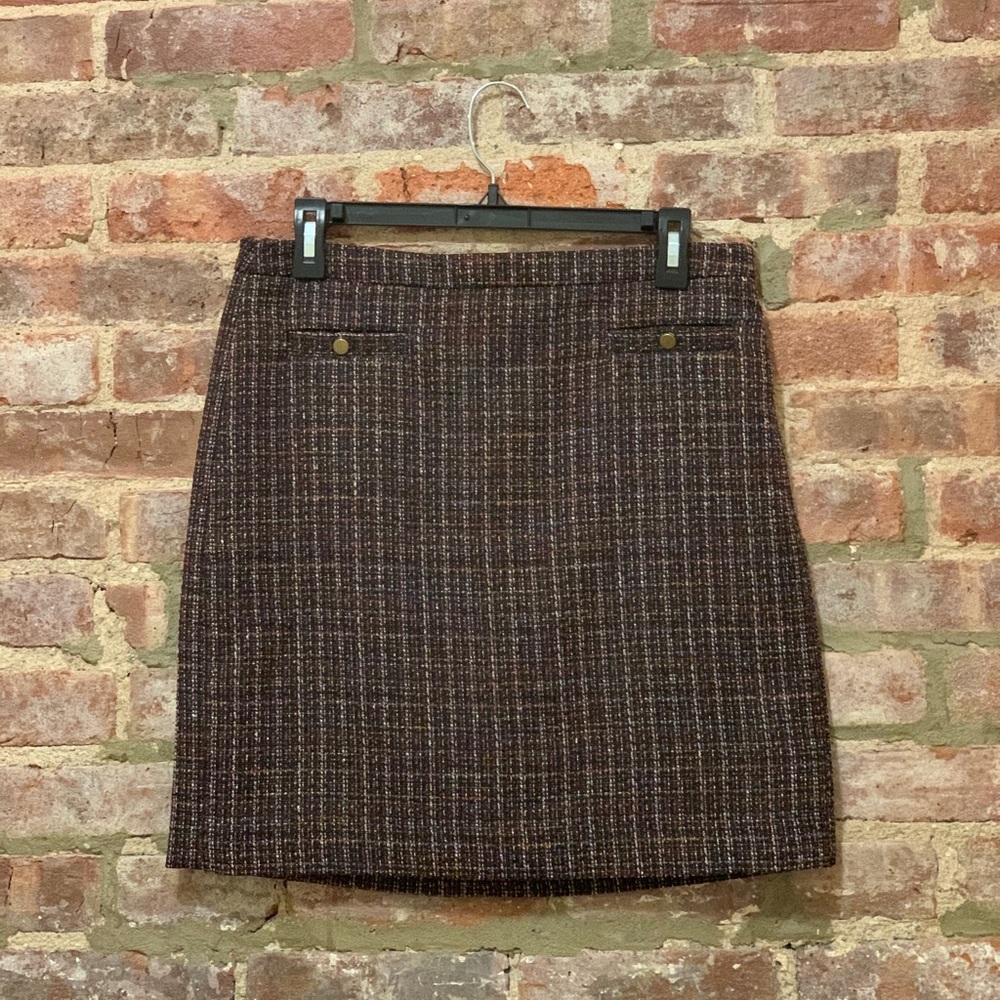 Ann Taylor LOFT Plaid Mini Above The Knee Skirt